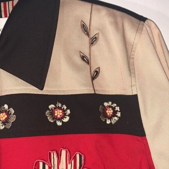 Women's Drapers & Damons Large Button Up Beaded Jacket - Picture 4 of 12